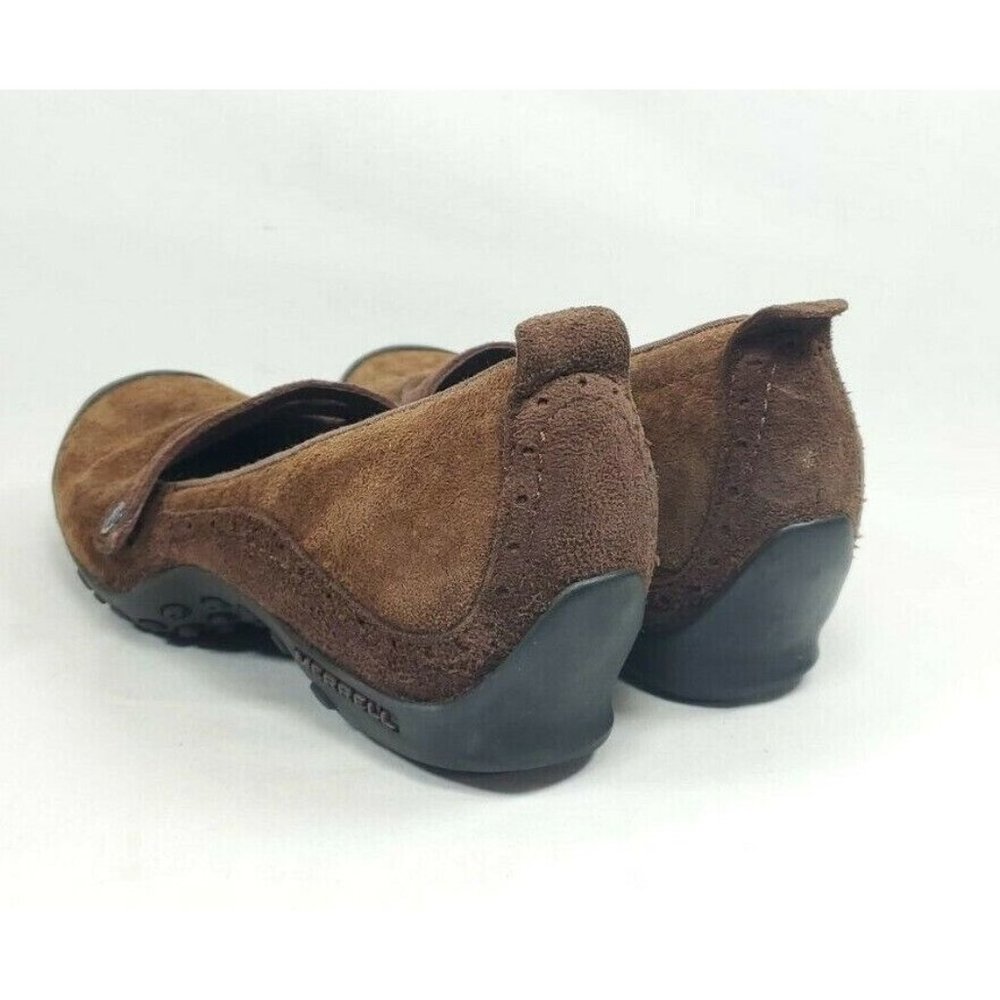 Merrell Plaza Bandeau Mary Jane Slip On Shoes Women's Size 6.5 Brown Suede - Picture 4 of 8